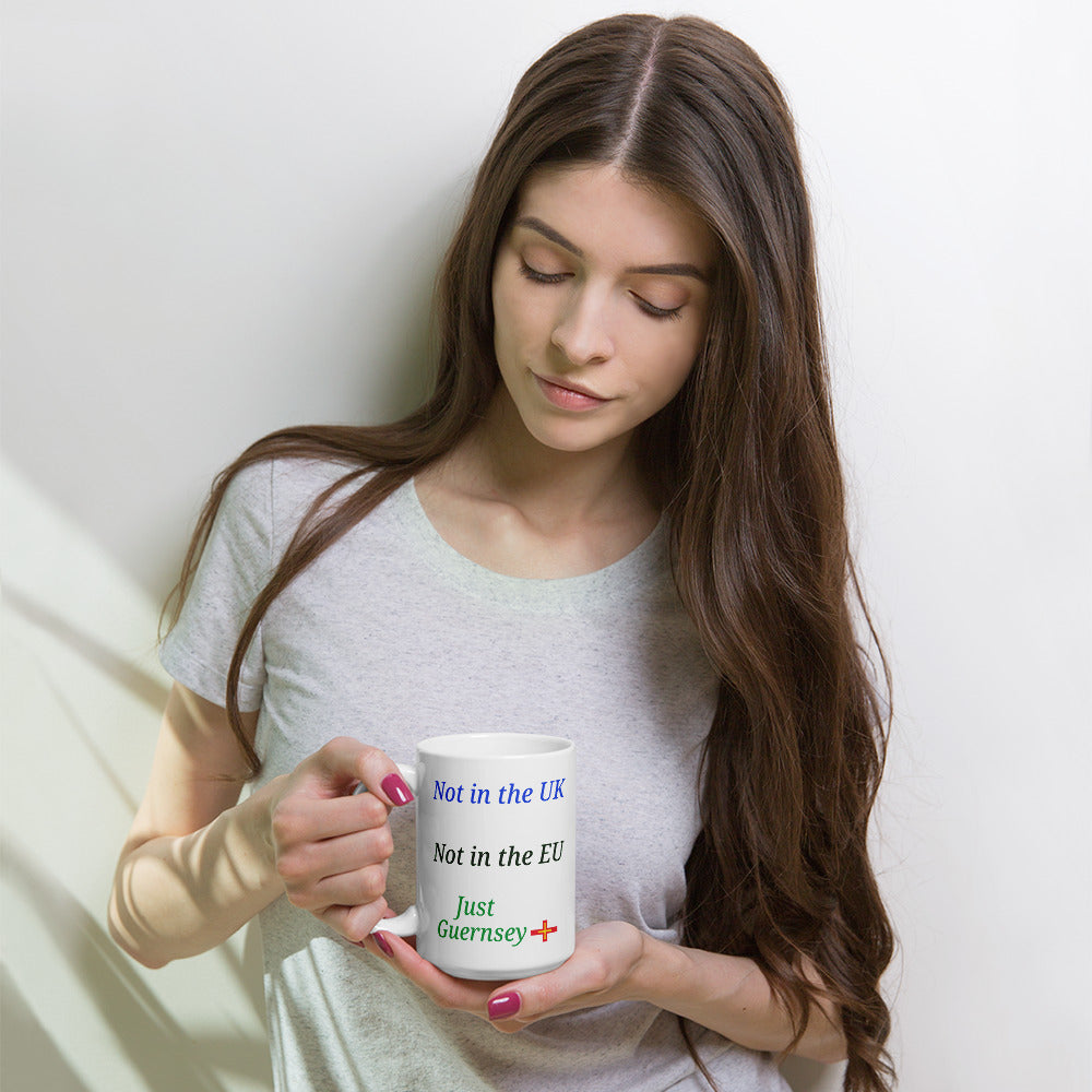 White glossy mug (Not in the UK, Not in the EU - Just Guernsey)