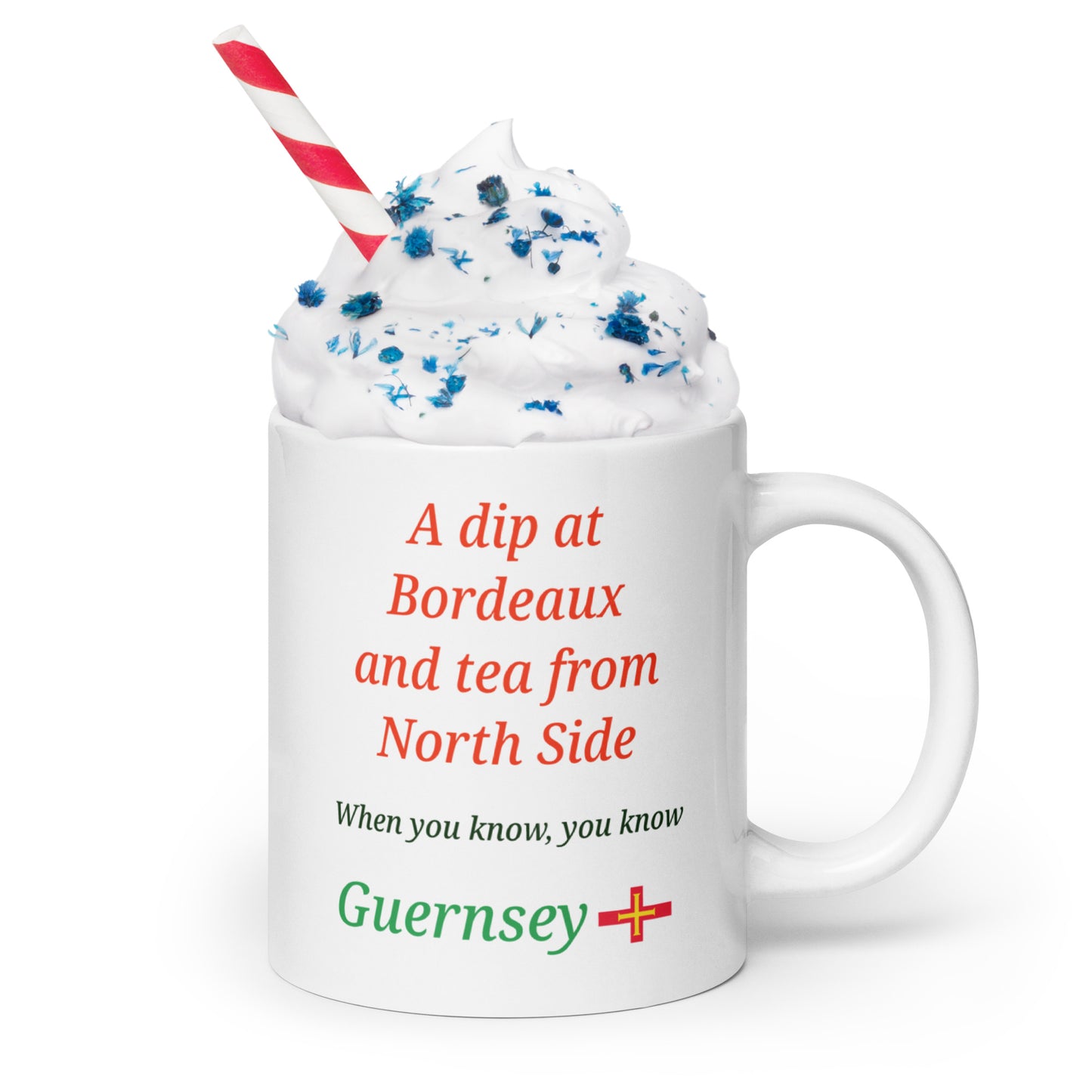 White glossy mug (A dip at Bordeaux and tea from North Side - When you know, you know)