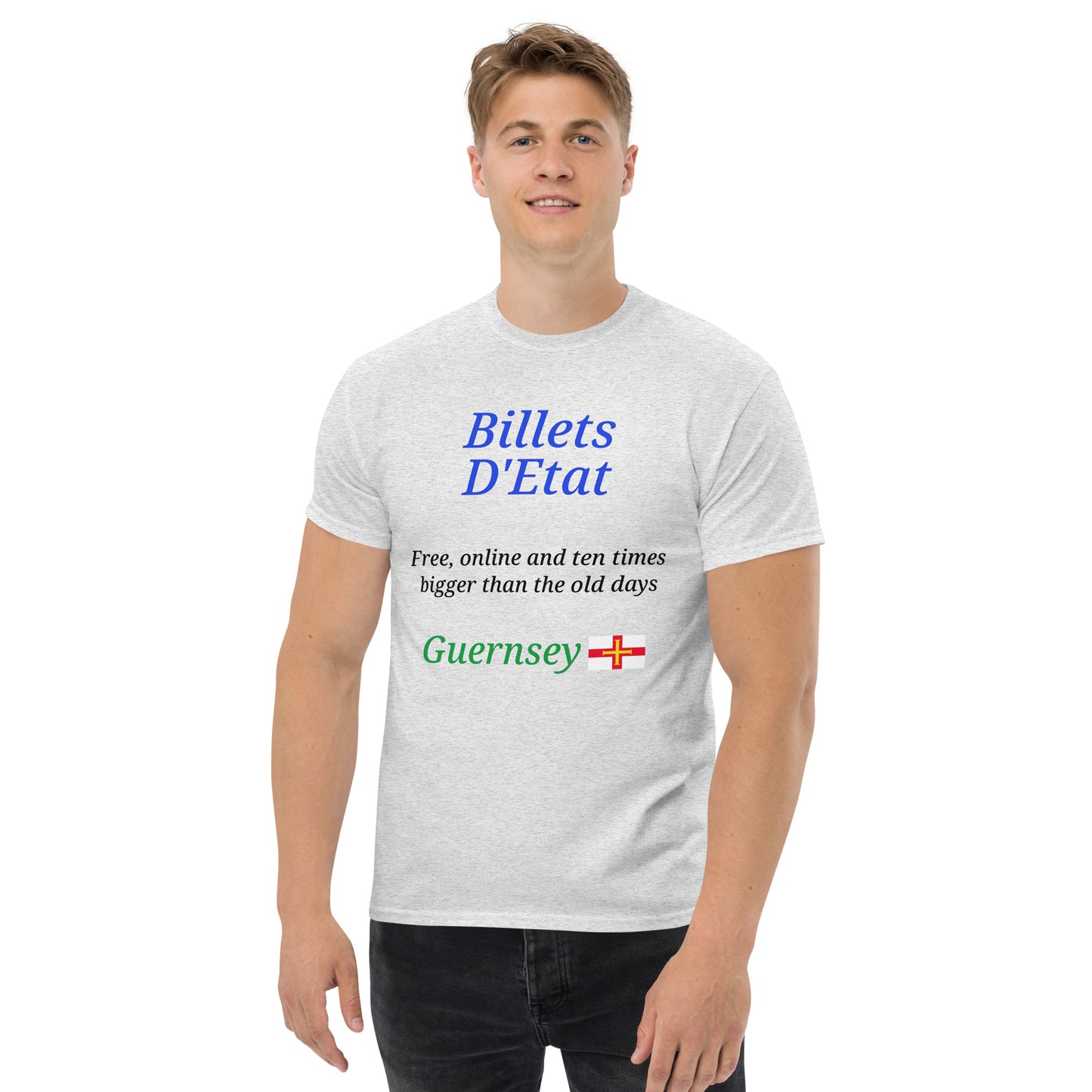 Men's classic tee (Billets D'Etat - Free, online and ten times bigger than the old days)