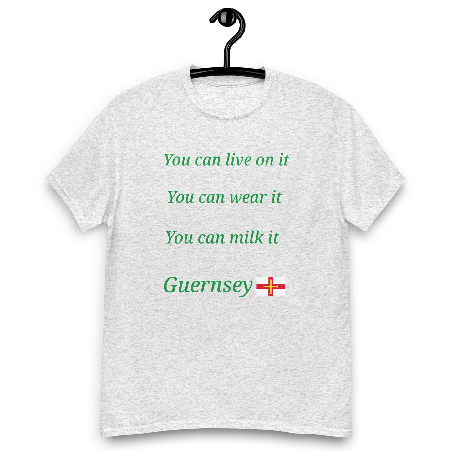 Men's classic tee (You can live on it, You can wear it, You can milk it)