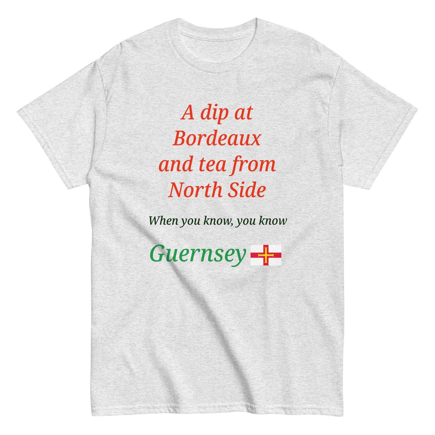 Men's classic tee (A dip at Bordeaux and tea from North Side - When you know, you know)