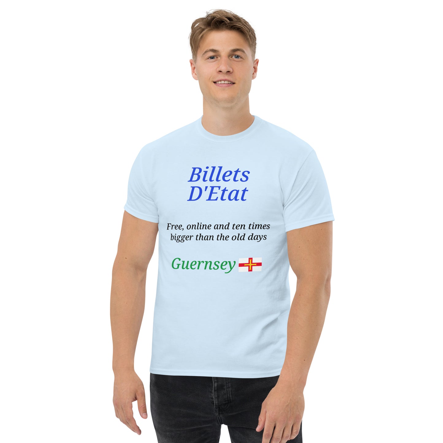 Men's classic tee (Billets D'Etat - Free, online and ten times bigger than the old days)