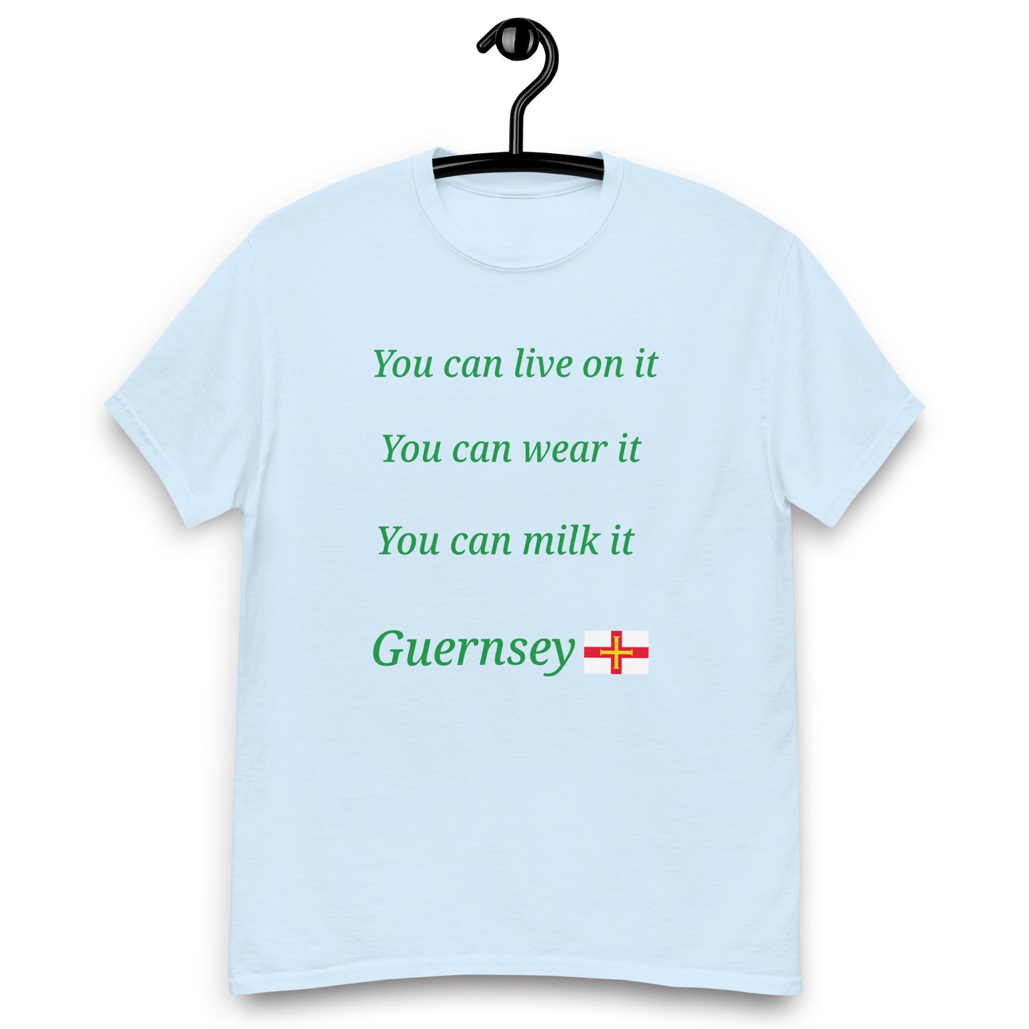 Men's classic tee (You can live on it, You can wear it, You can milk it)