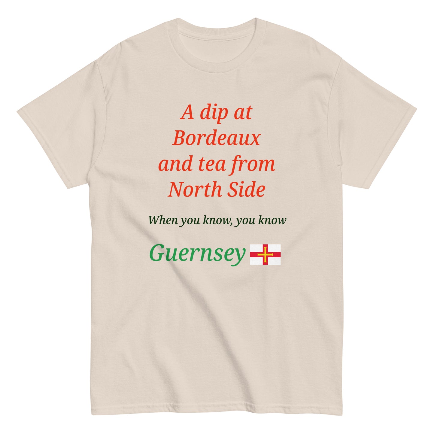 Men's classic tee (A dip at Bordeaux and tea from North Side - When you know, you know)