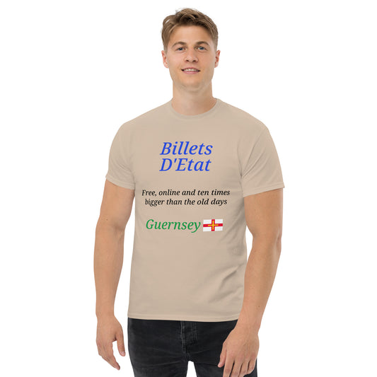 Men's classic tee (Billets D'Etat - Free, online and ten times bigger than the old days)