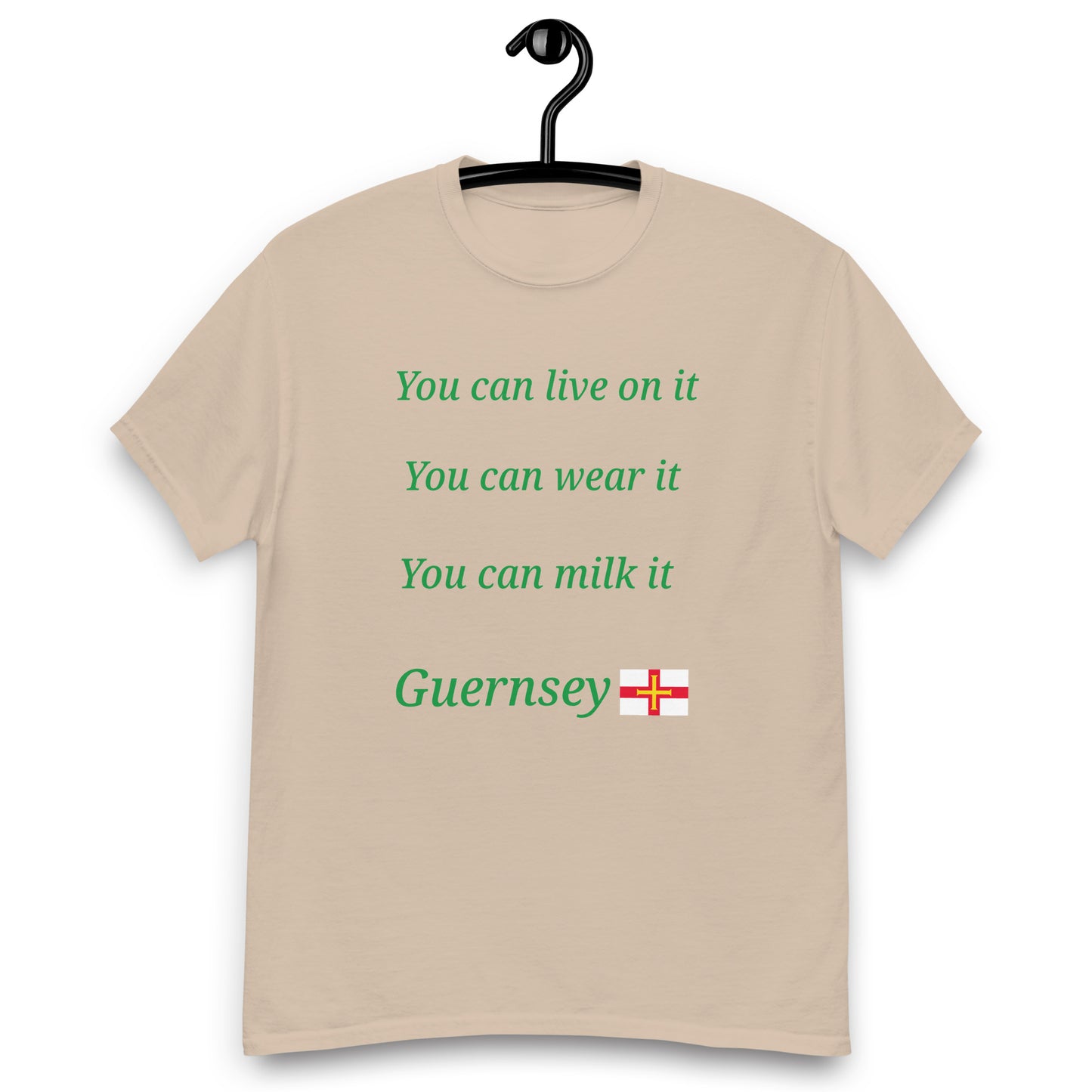 Men's classic tee (You can live on it, You can wear it, You can milk it)