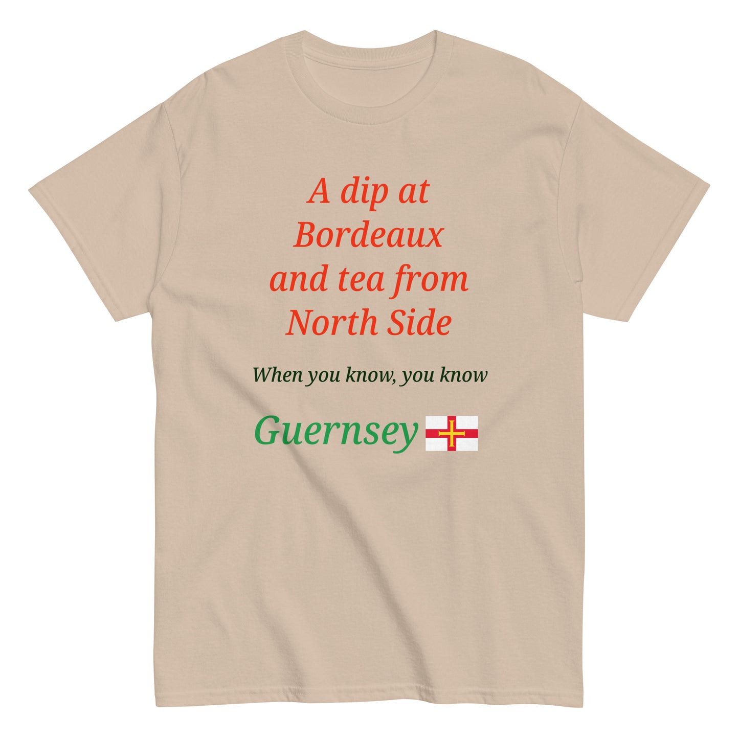 Men's classic tee (A dip at Bordeaux and tea from North Side - When you know, you know)