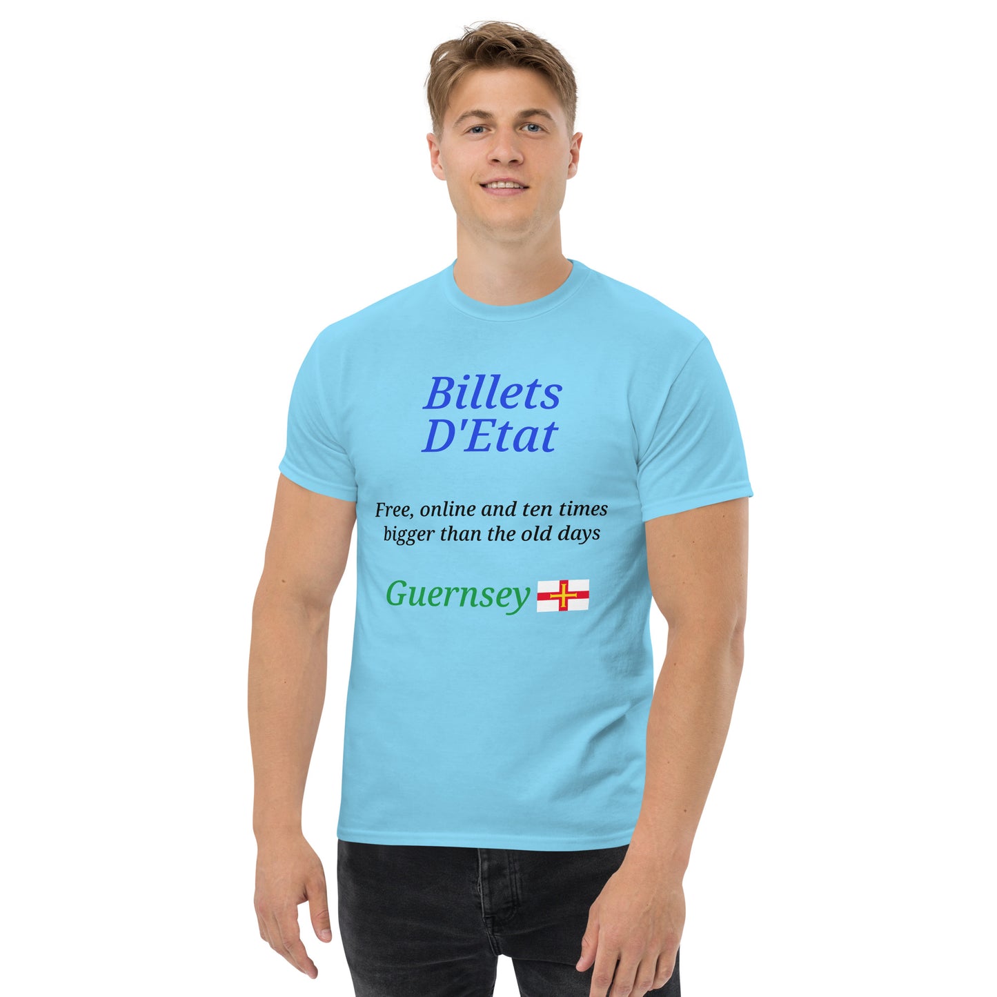 Men's classic tee (Billets D'Etat - Free, online and ten times bigger than the old days)