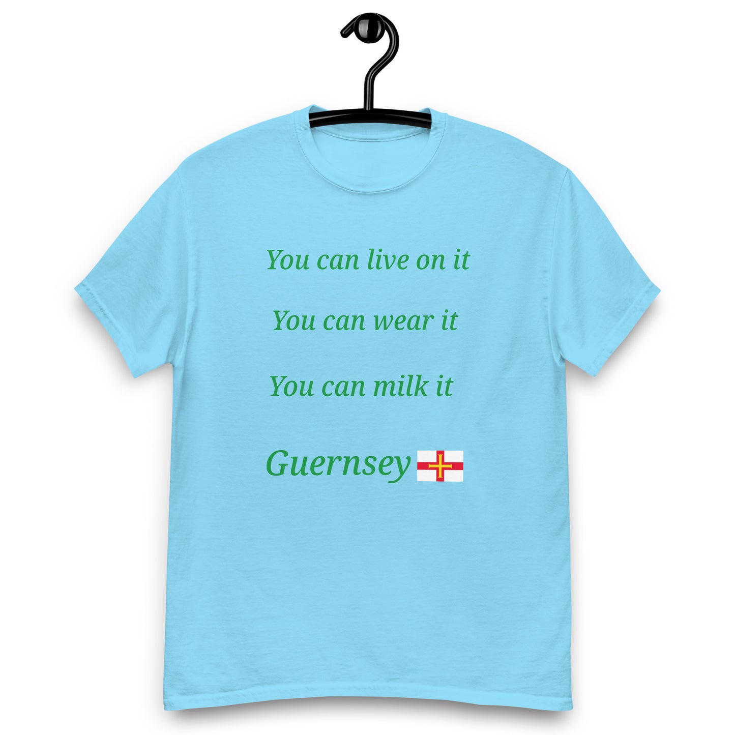 Men's classic tee (You can live on it, You can wear it, You can milk it)