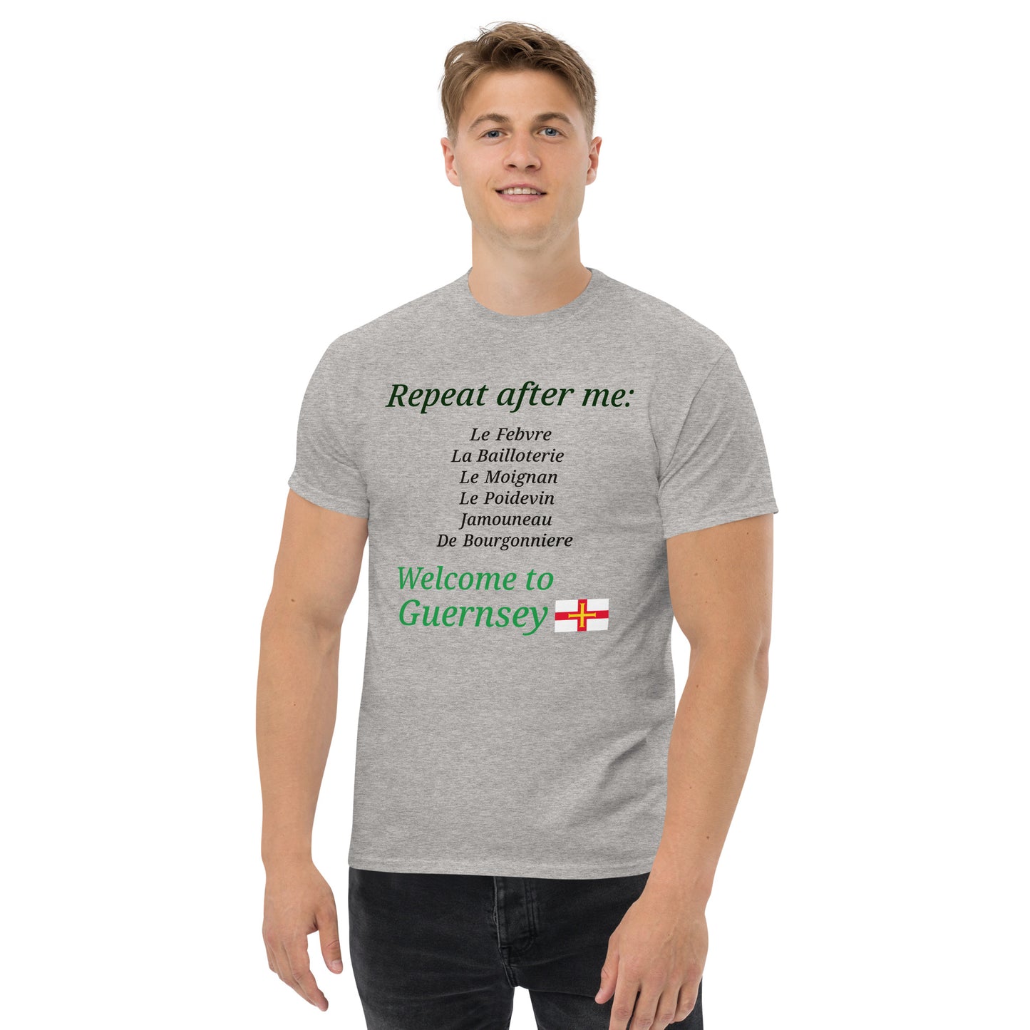 Men's classic tee (Repeat after me)