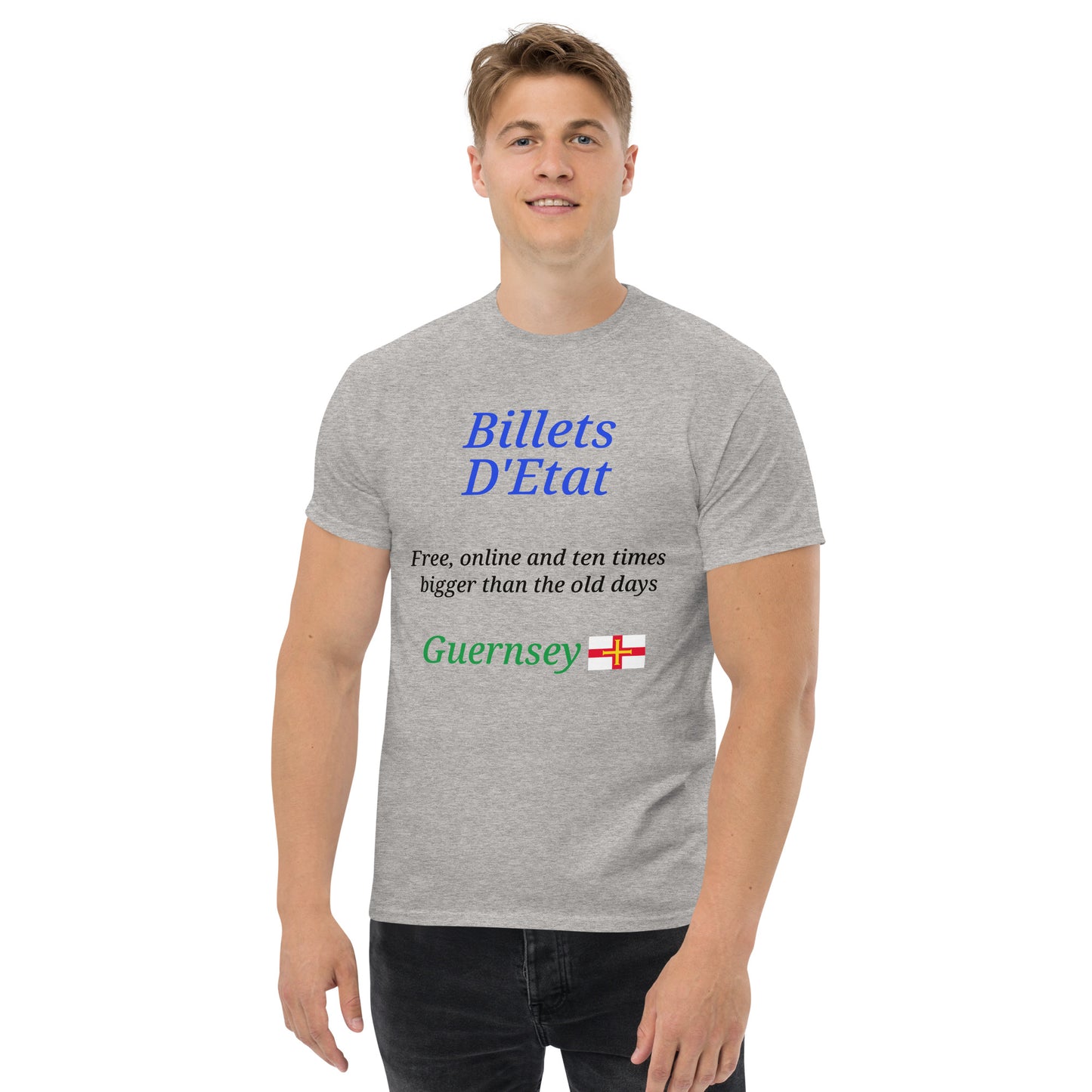 Men's classic tee (Billets D'Etat - Free, online and ten times bigger than the old days)