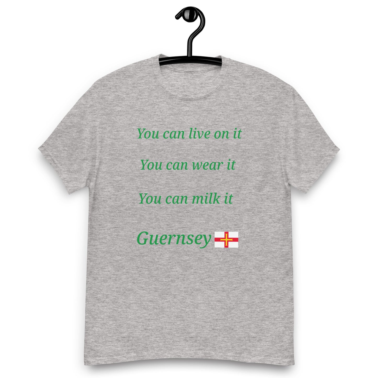 Men's classic tee (You can live on it, You can wear it, You can milk it)