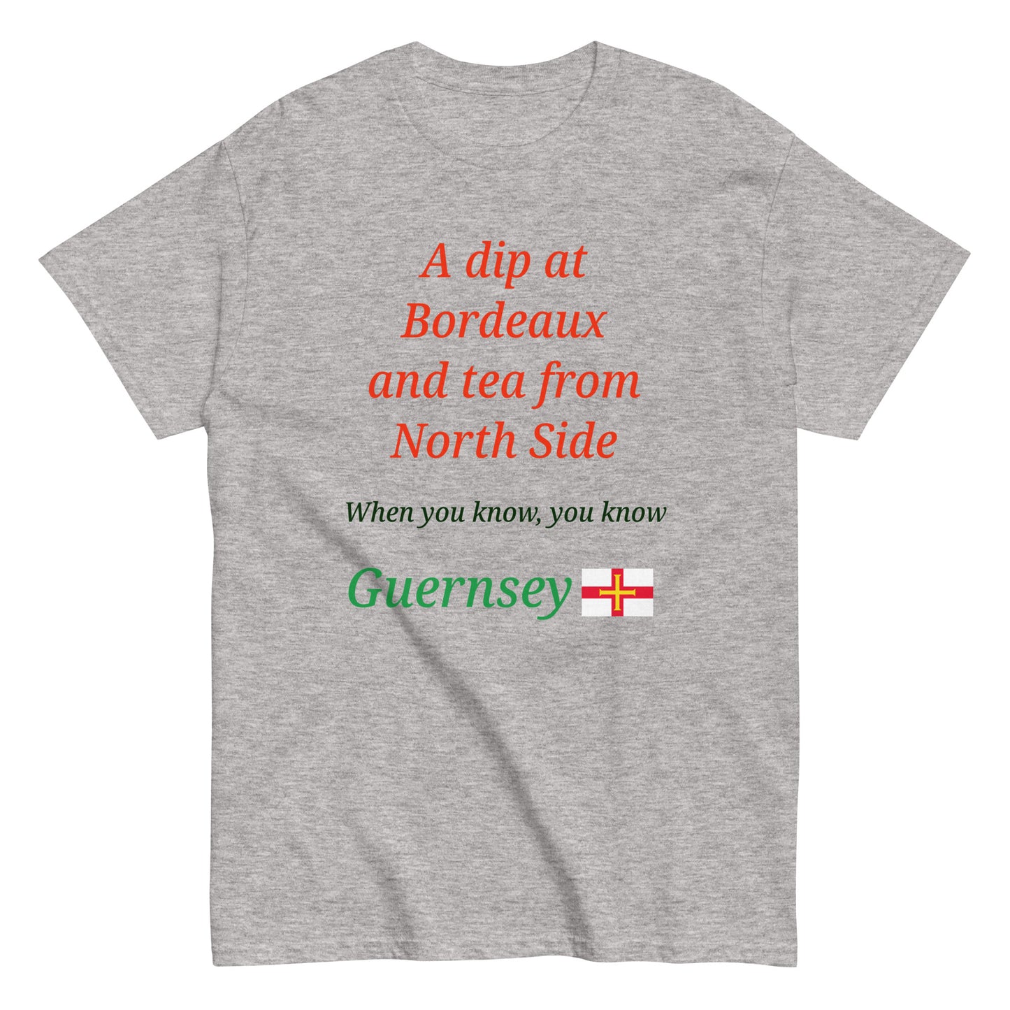 Men's classic tee (A dip at Bordeaux and tea from North Side - When you know, you know)