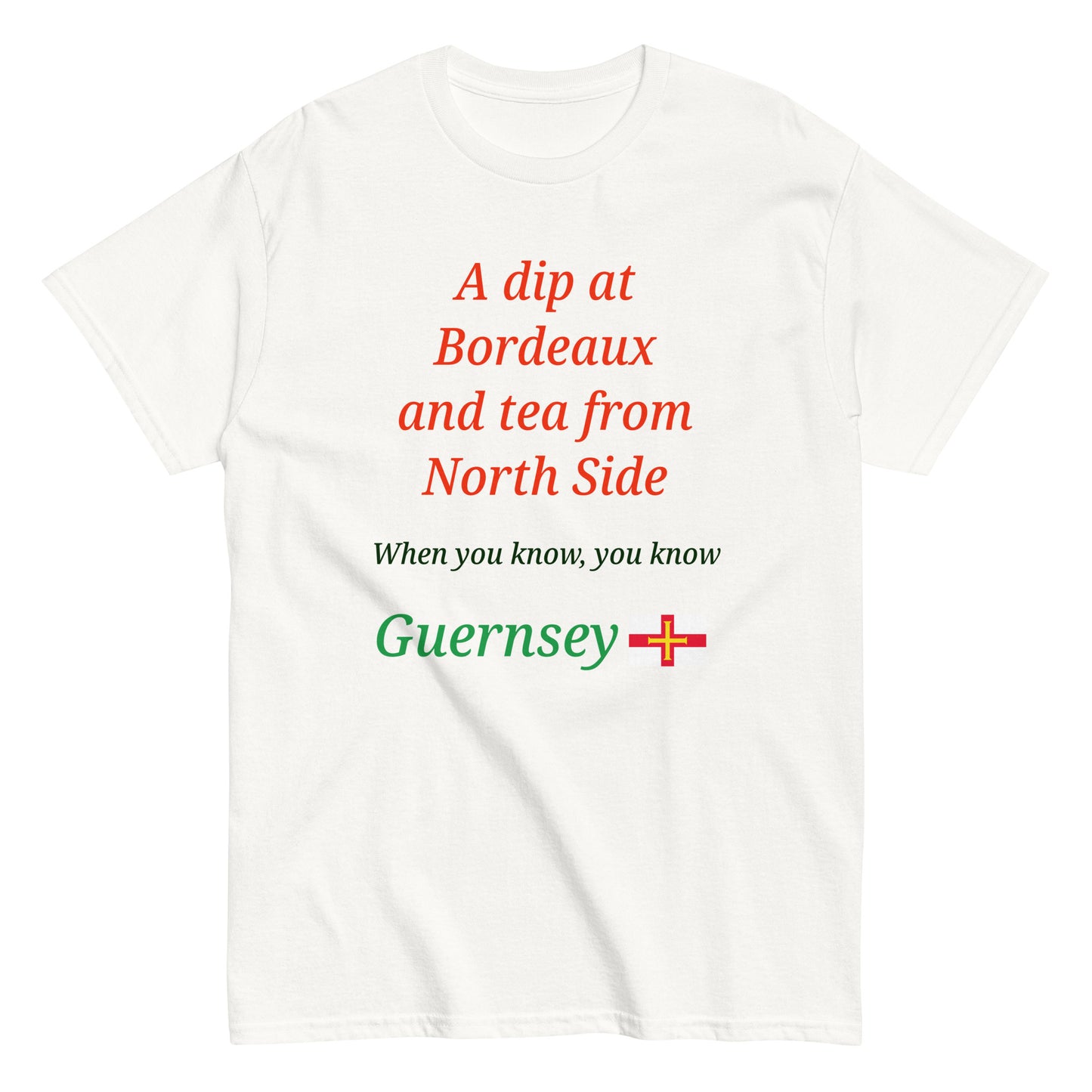 Men's classic tee (A dip at Bordeaux and tea from North Side - When you know, you know)
