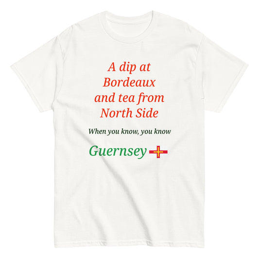 Men's classic tee (A dip at Bordeaux and tea from North Side - When you know, you know)