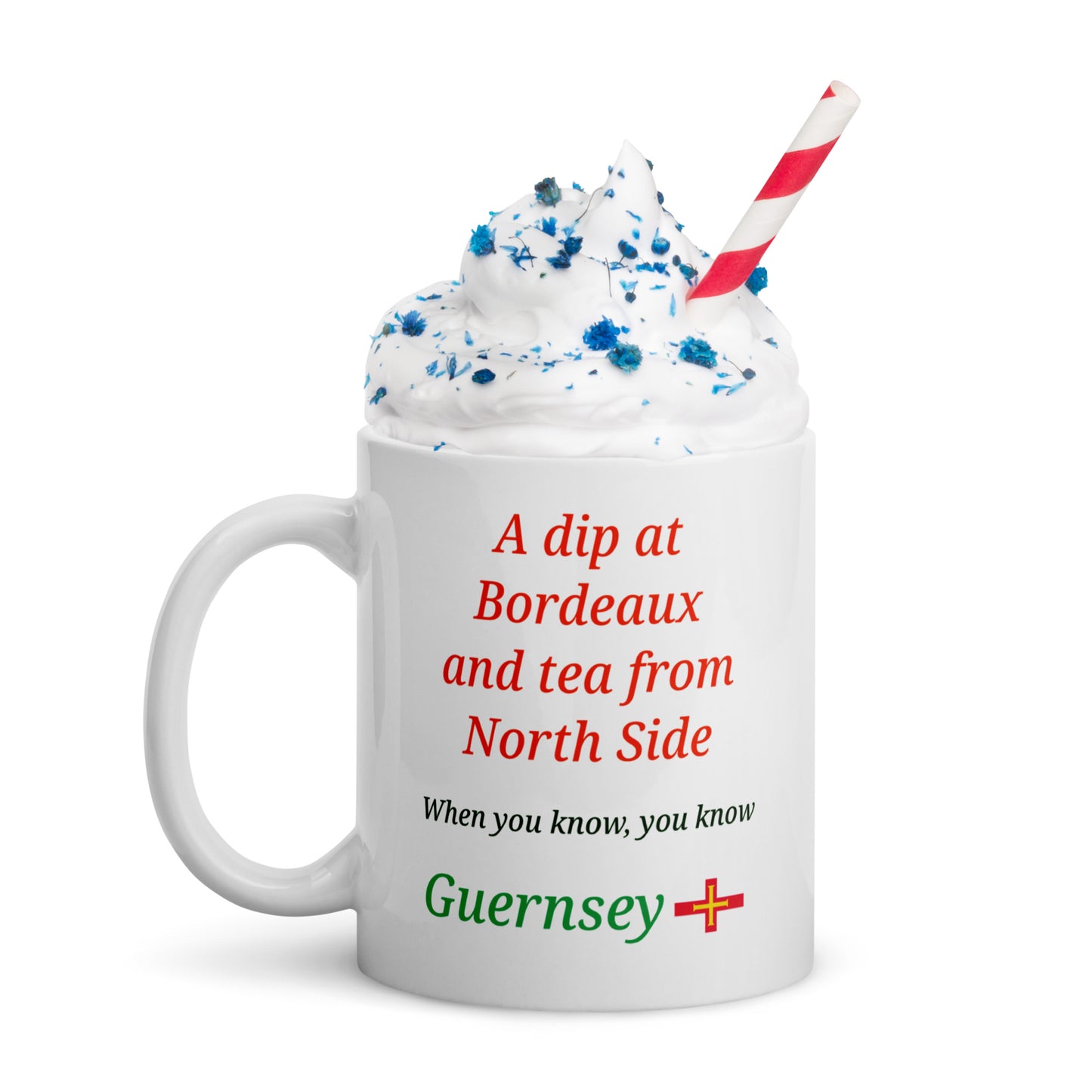 White glossy mug (A dip at Bordeaux and tea from North Side - When you know, you know)