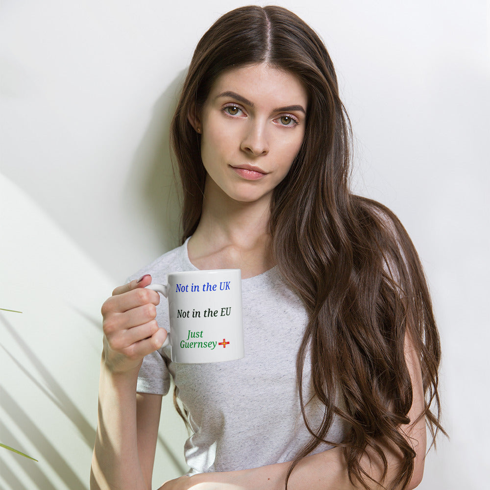 White glossy mug (Not in the UK, Not in the EU - Just Guernsey)