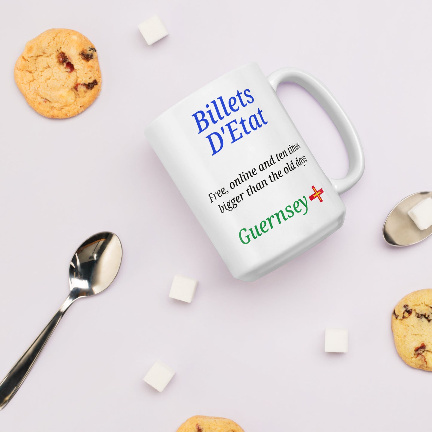White glossy mug (Billets D'Etat - Free, online and ten times bigger than the old days)
