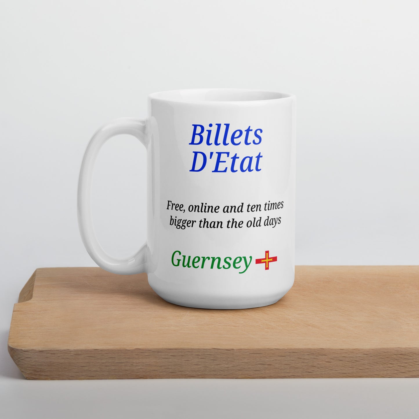White glossy mug (Billets D'Etat - Free, online and ten times bigger than the old days)
