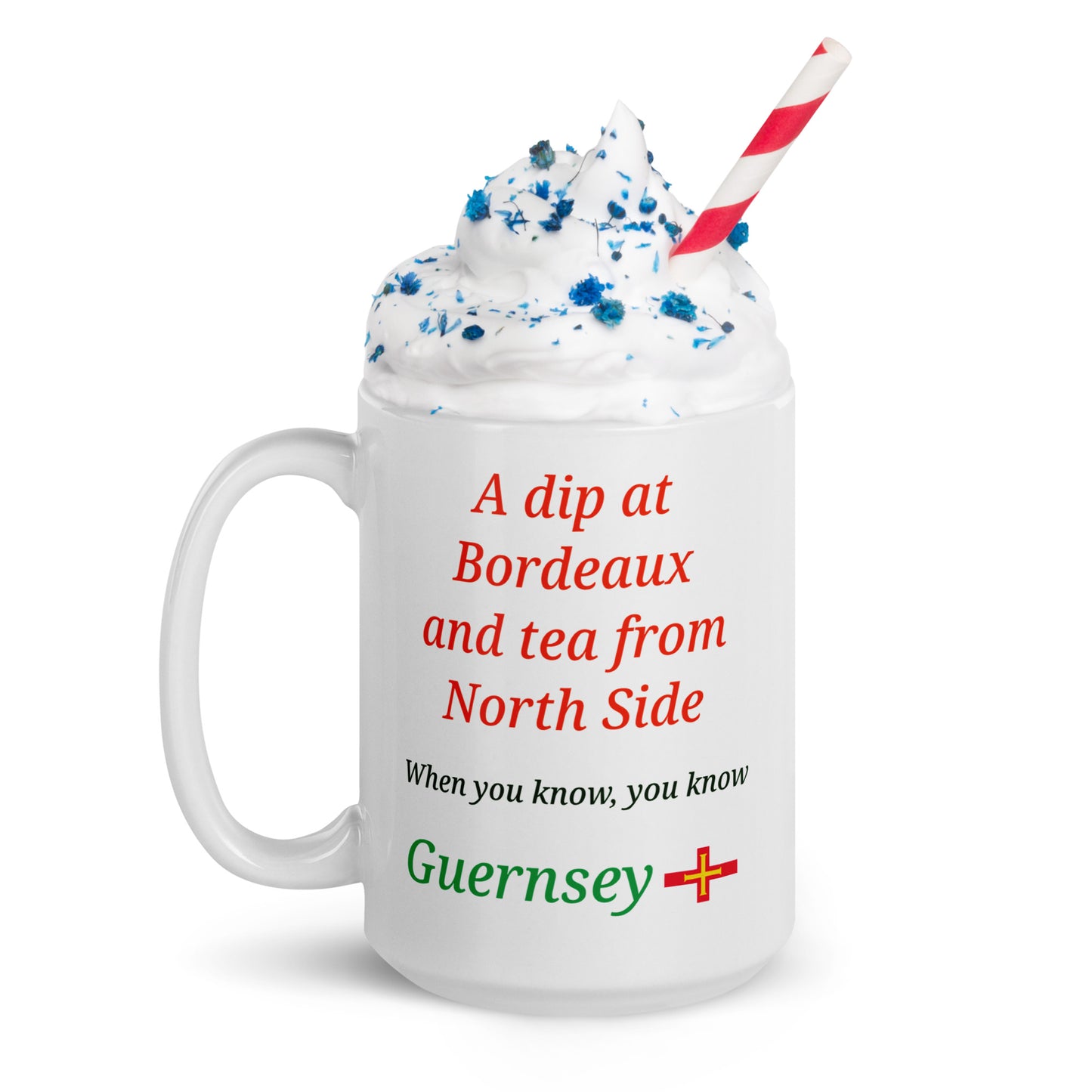 White glossy mug (A dip at Bordeaux and tea from North Side - When you know, you know)