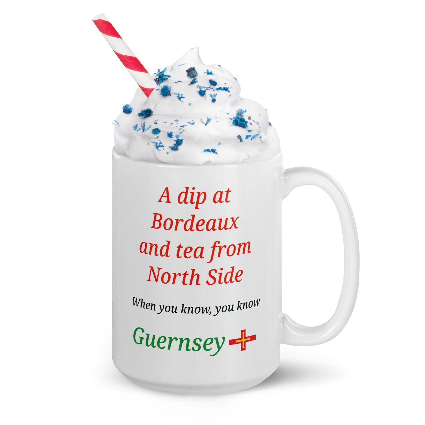 White glossy mug (A dip at Bordeaux and tea from North Side - When you know, you know)