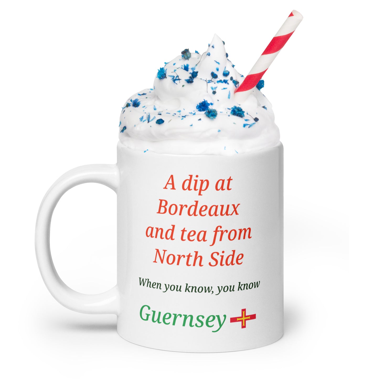 White glossy mug (A dip at Bordeaux and tea from North Side - When you know, you know)