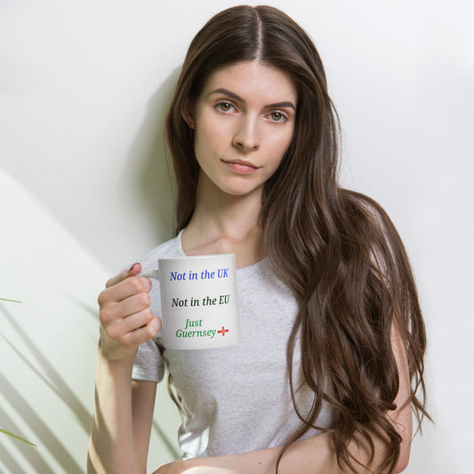 White glossy mug (Not in the UK, Not in the EU - Just Guernsey)